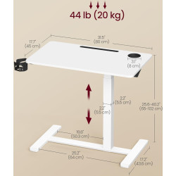 Masa pentru laptop Vasagle ULSD601W01 (White) Thumb