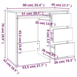 Стол компьютерный VidaXL 801373 (White) Thumb