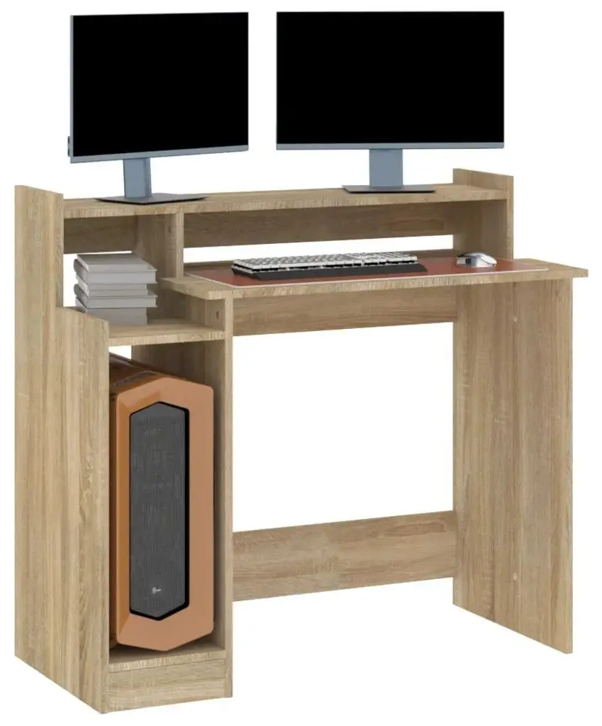 Masa de calculator VidaXL 805555 (Sonoma Oak)