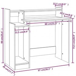 Masa de calculator VidaXL 805555 (Sonoma Oak) Thumb
