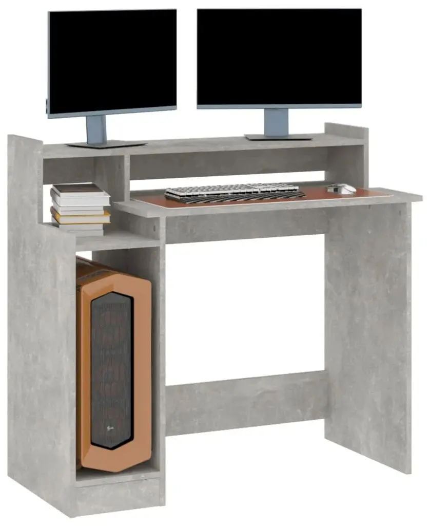 Стол компьютерный VidaXL 805556 (Concrete Grey)