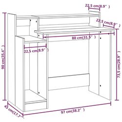 Стол компьютерный VidaXL 805558 (White) Thumb