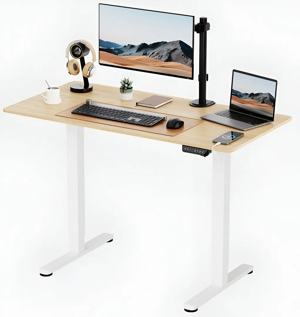 Masa de calculator gaming VonHaus 3000849 (White)