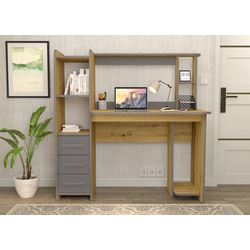 Masa de calculator Yasen Sinus (Artisan Oak/Graphite Grey)