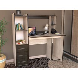 Masa de calculator Yasen Sinus (Hickory Rockford Light/Wenge Louisiana)