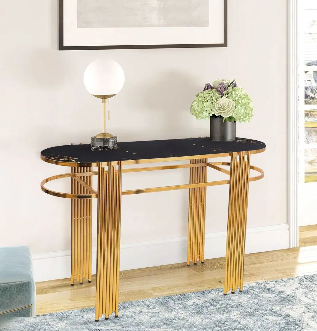 Masa auxiliara Casa Moora IDRC24 (Black Marble/Gold)