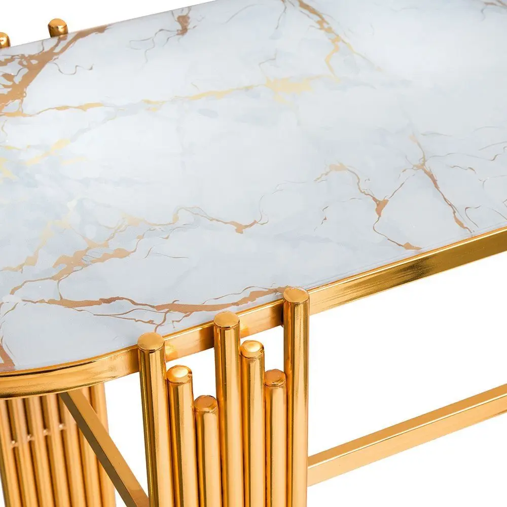 Консольный стол Casa Moora IDRC25 (White Marble/Gold)