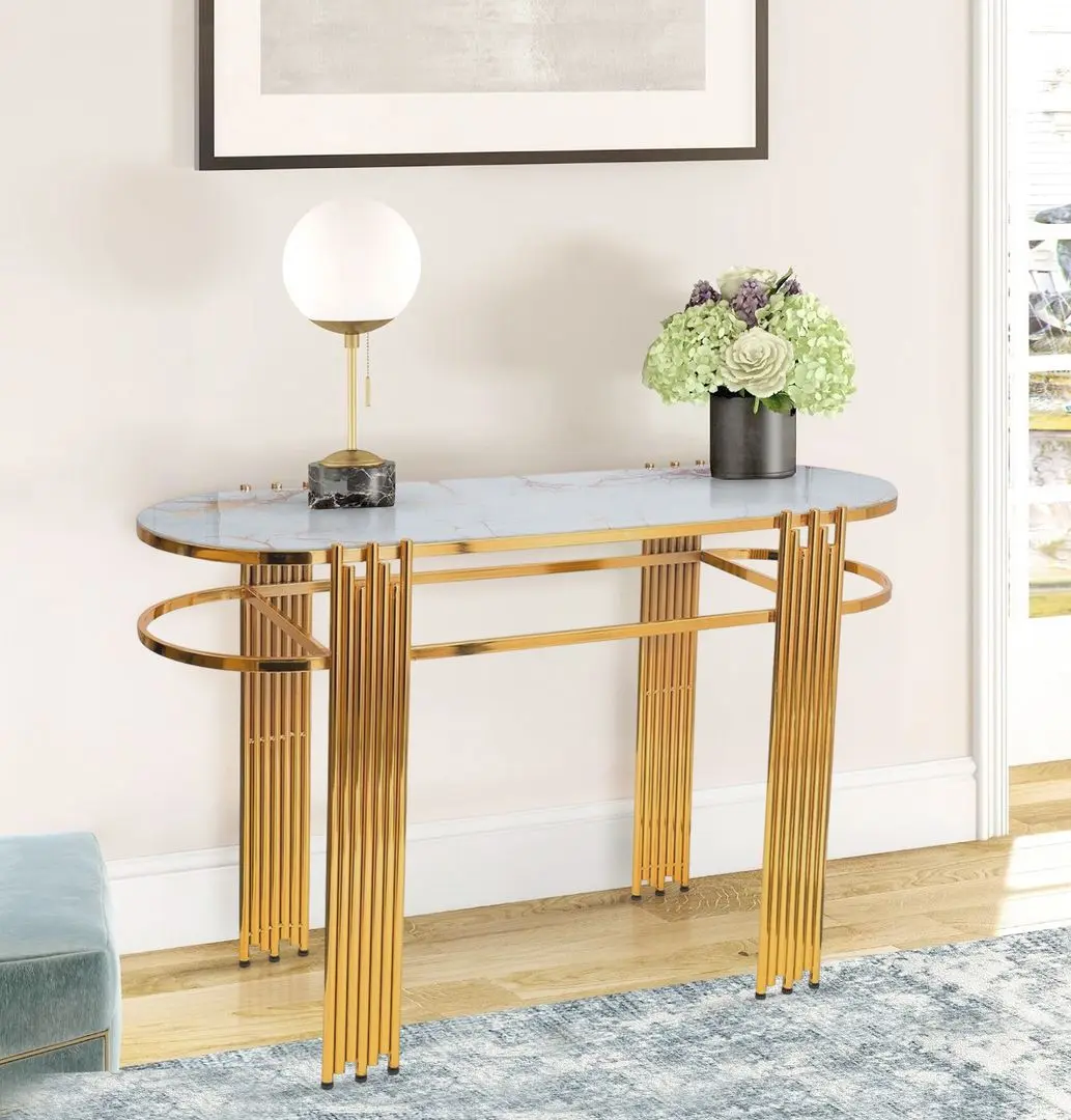 Консольный стол Casa Moora IDRC25 (White Marble/Gold)