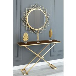 Masa auxiliara cu oglinda Casa Moora IDRSET10 (Gold)