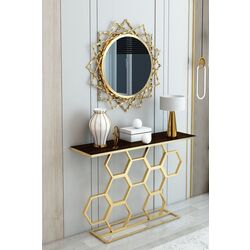 Masa auxiliara cu oglinda Casa Moora IDSET10 (Gold)