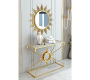 Консольный стол с зеркалом Casa Moora IDSET11 (Gold/White Marble)