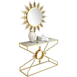 Консольный стол с зеркалом Casa Moora IDSET11 (Gold/White Marble) Thumb