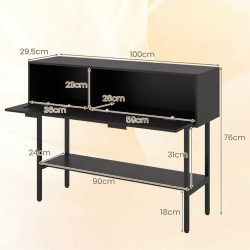 Masa auxiliara Costway HU11273DK (Black) Thumb