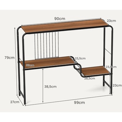 Masa auxiliara Costway HV10605 (Walnut/Black) Thumb