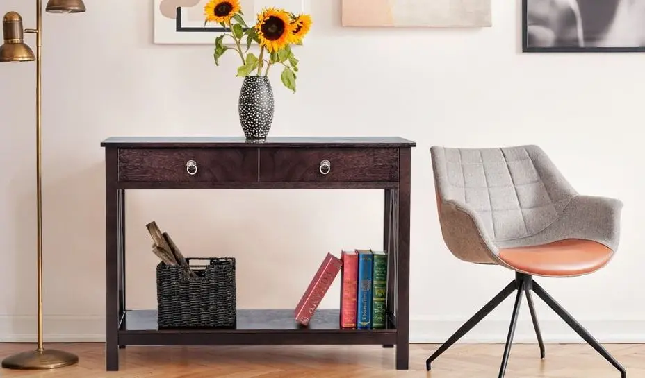 Консольный стол Costway HW65911BN (Espresso) - 3