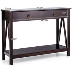 Консольный стол Costway HW65911BN (Espresso) Thumb