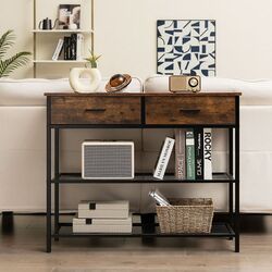 Консольный стол Costway JV10428CF (Coffee/Black)