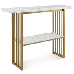 Консольный стол Costway JV10498WH (White/Gold) Thumb
