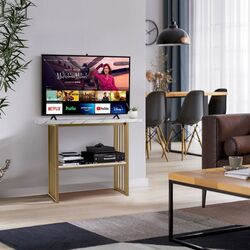 Консольный стол Costway JV10498WH (White/Gold) Thumb