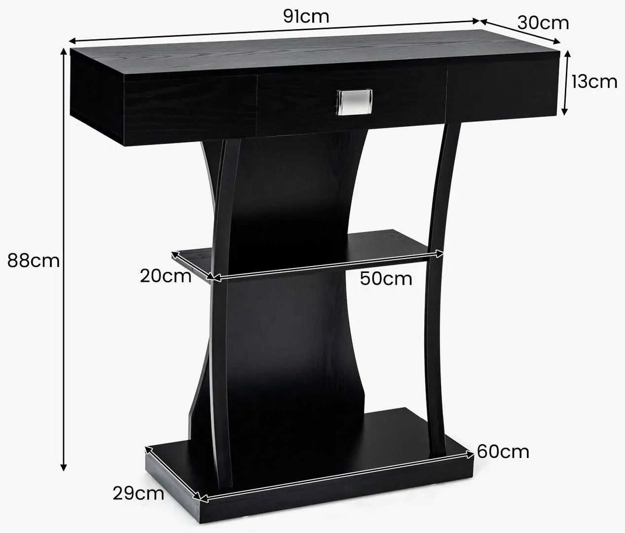 Masa auxiliara Costway JV10598BK (Black)