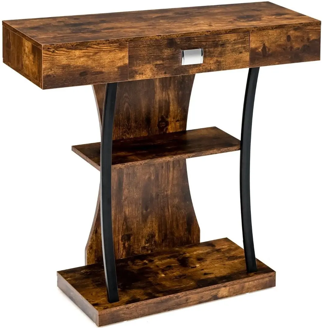 Masa auxiliara Costway JV10598CF (Brown/Black)