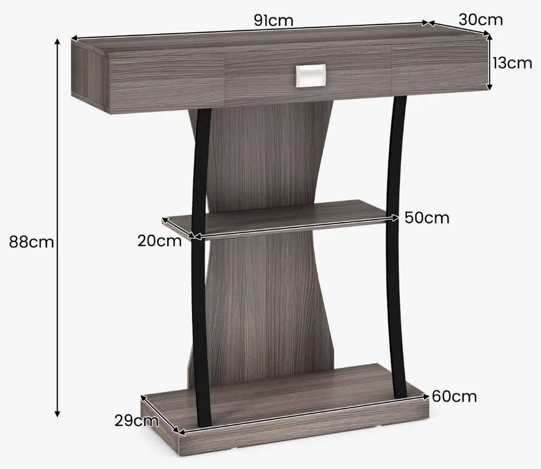 Консольный стол Costway JV10598GR (Grey)