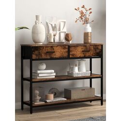 Консольный стол Costway JV10599CF (Rustic Brown/Black) Thumb