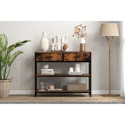 Консольный стол Costway JV10599CF (Rustic Brown/Black) Thumb