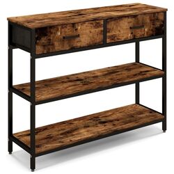 Консольный стол Costway JV10599CF (Rustic Brown/Black) Thumb