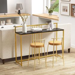 Консольный стол Costway JV10982DK (Black/Gold) Thumb