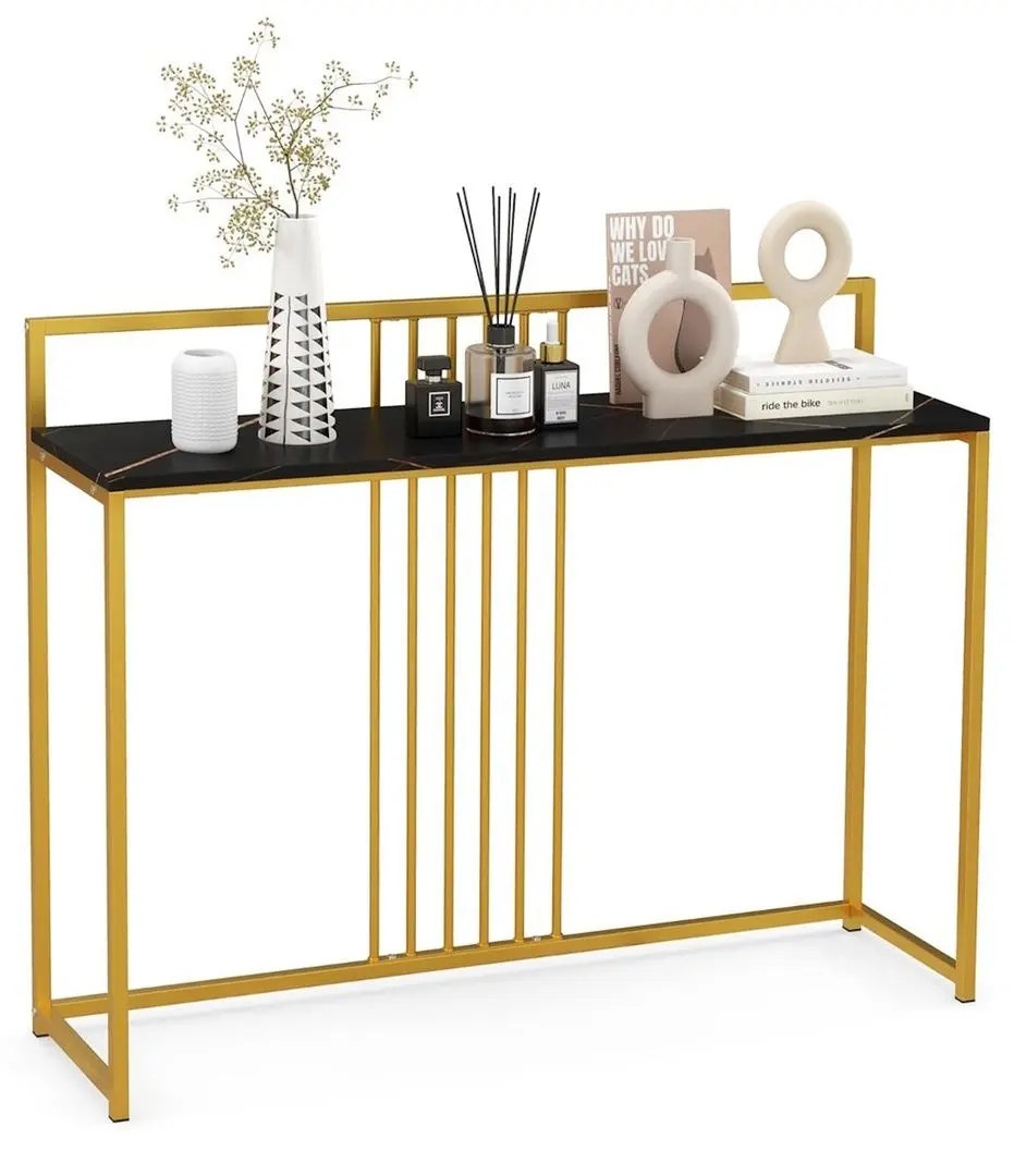 Консольный стол Costway JV10982DK (Black/Gold)