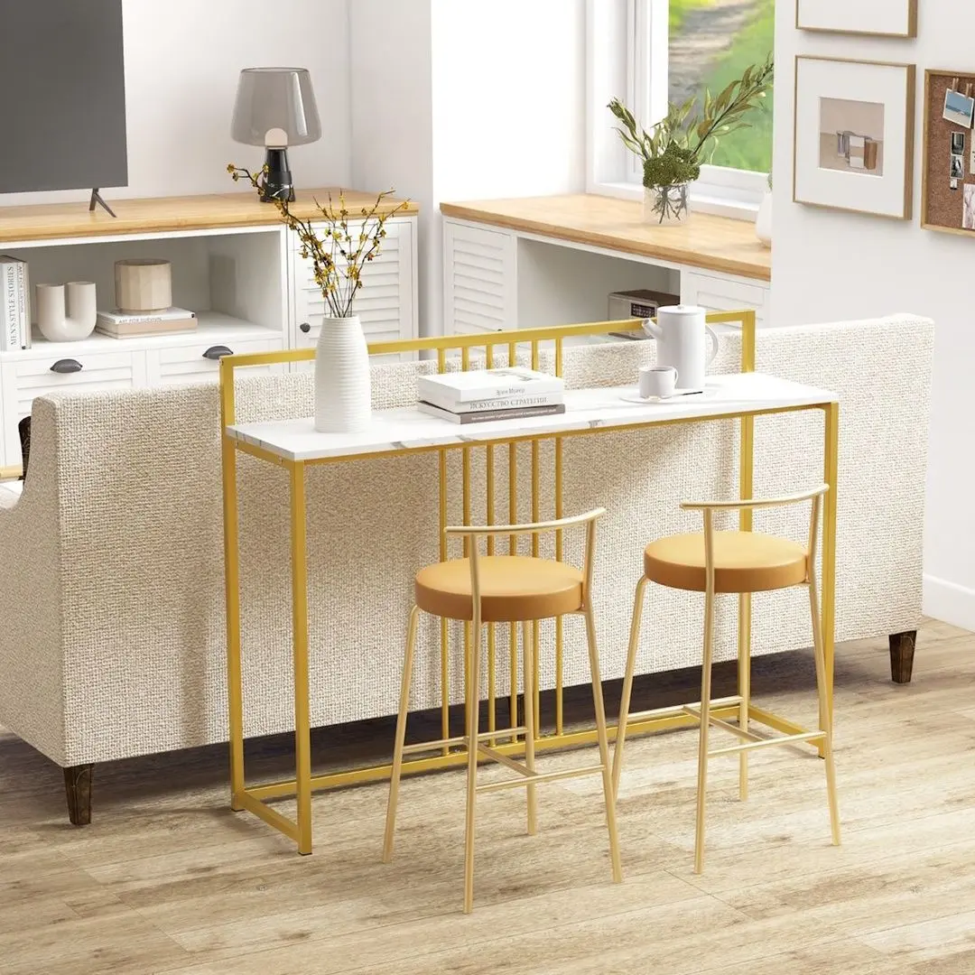 Masa auxiliara Costway JV10982WH (White/Gold)