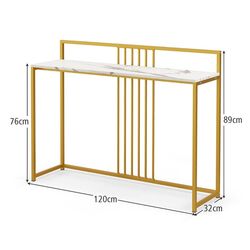 Masa auxiliara Costway JV10982WH (White/Gold) Thumb