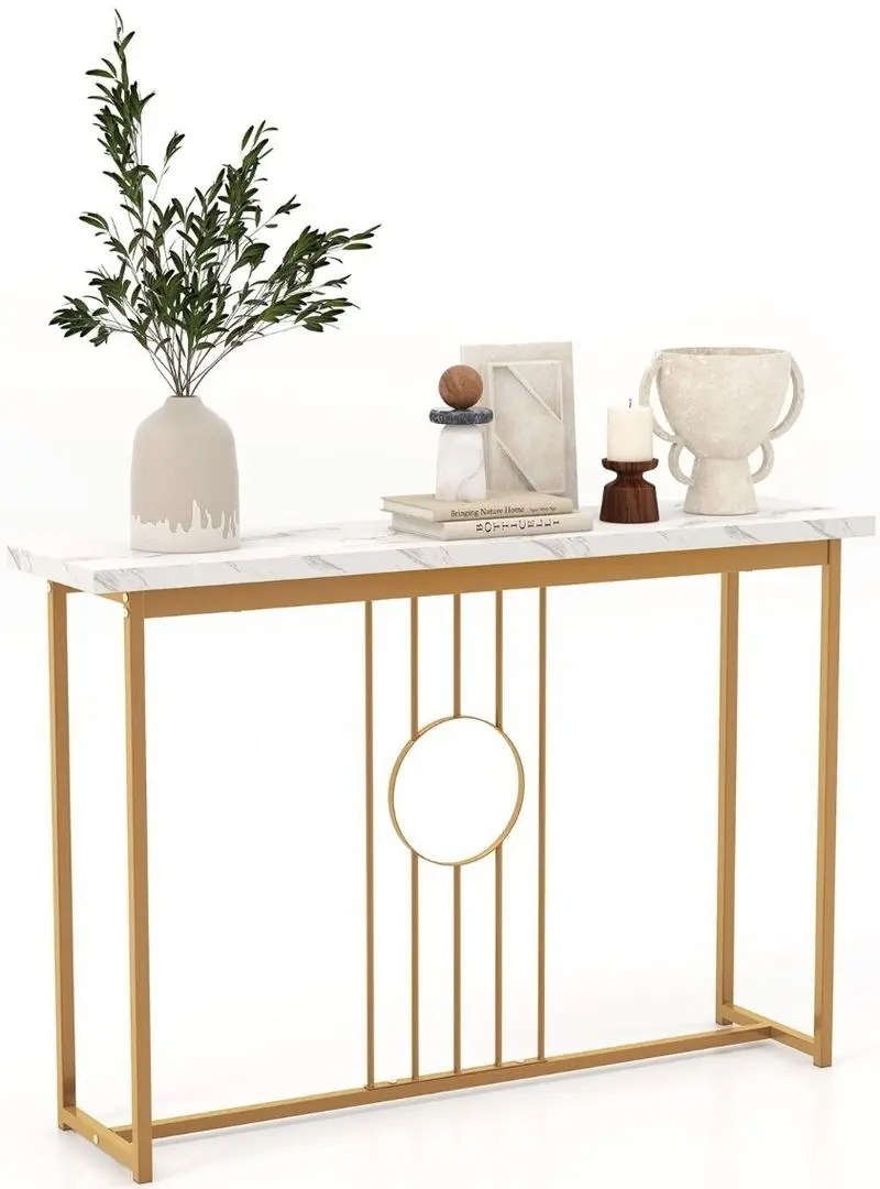 Masa auxiliara Costway JV10993WH (White/Gold)