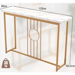 Masa auxiliara Costway JV10993WH (White/Gold) Thumb