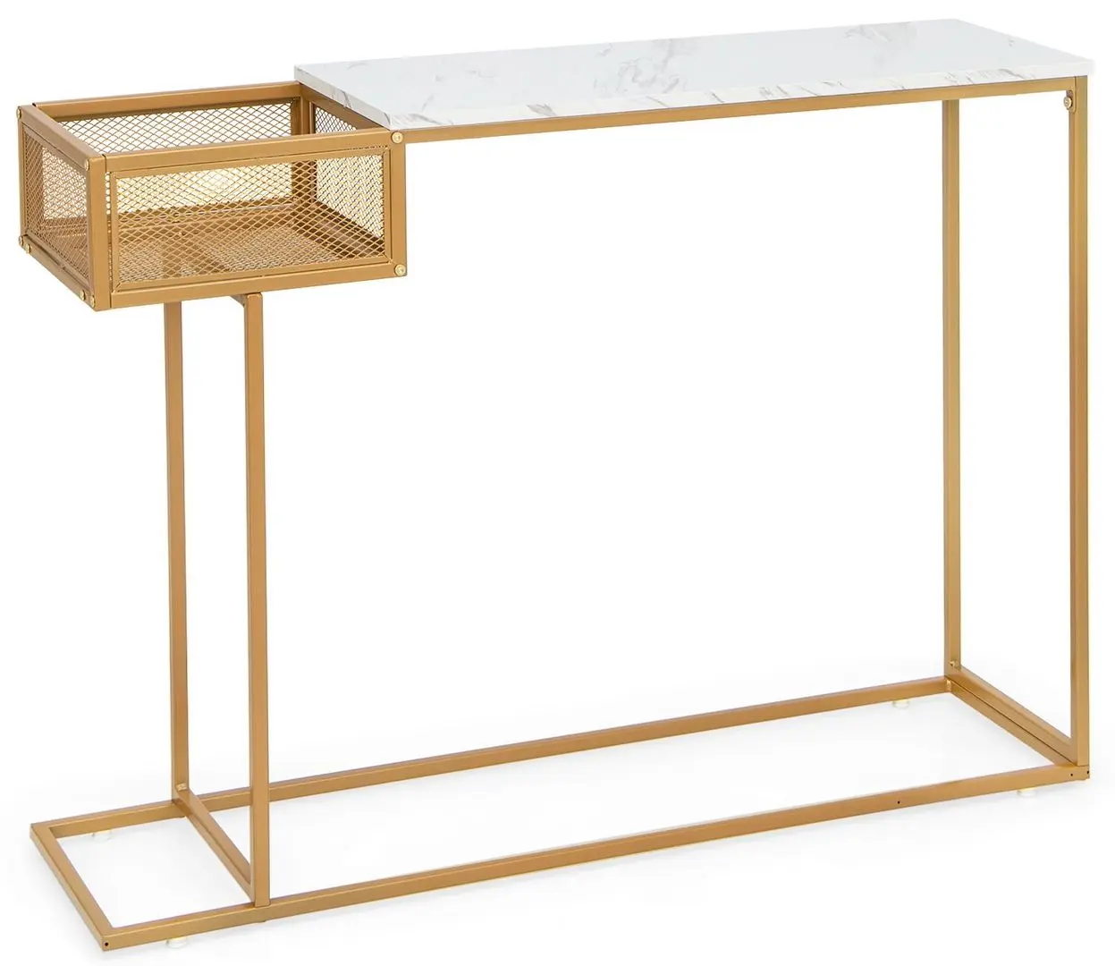 Консольный стол Costway JV11081GD (Gold/White) - 6