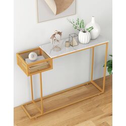 Консольный стол Costway JV11081GD (Gold/White) Thumb