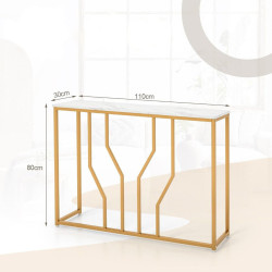 Консольный стол Costway JV11188WH (White/Gold) Thumb