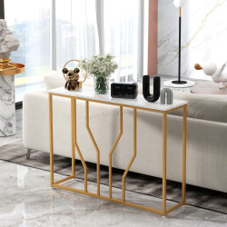 Консольный стол Costway JV11188WH (White/Gold)