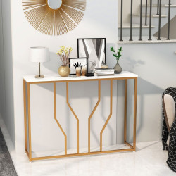 Консольный стол Costway JV11188WH (White/Gold) Thumb
