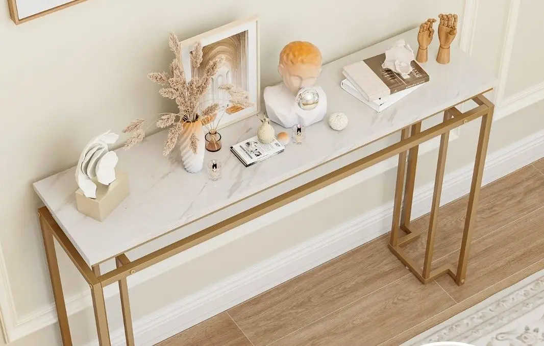 Masa auxiliara Costway JV11202WH (White/Gold)