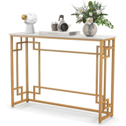 Консольный стол Costway JV11203WH (White/Gold) Thumb