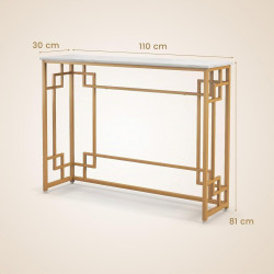 Консольный стол Costway JV11203WH (White/Gold) Thumb