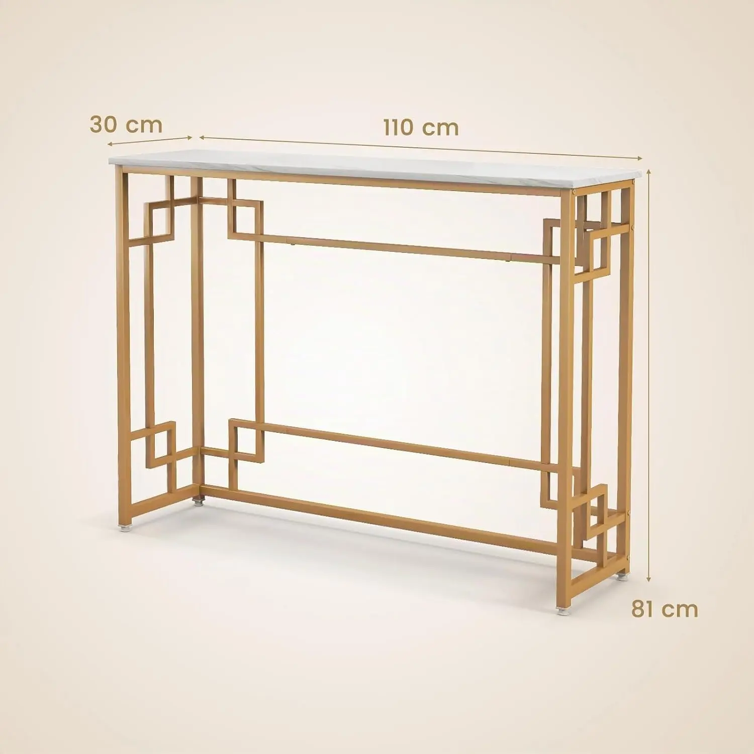 Консольный стол Costway JV11203WH (White/Gold) - 3