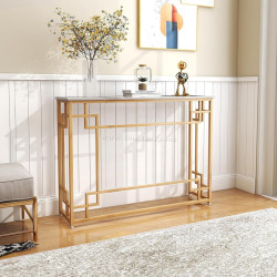 Консольный стол Costway JV11203WH (White/Gold)
