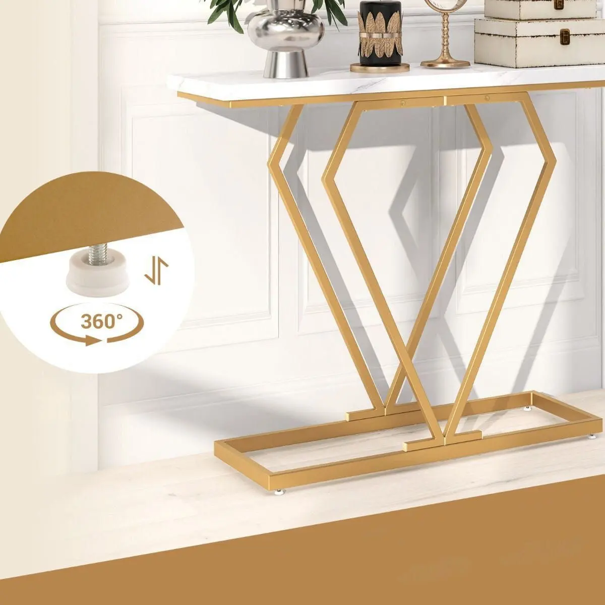 Masa auxiliara Costway JV11204WH (White/Gold) - 5
