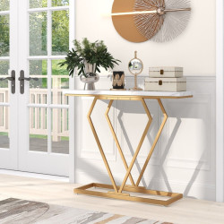 Masa auxiliara Costway JV11204WH (White/Gold) Thumb