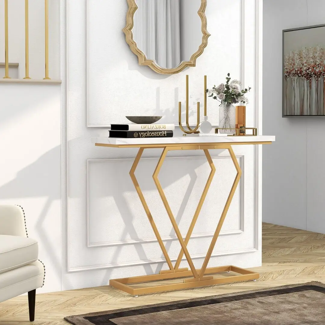 Masa auxiliara Costway JV11204WH (White/Gold)