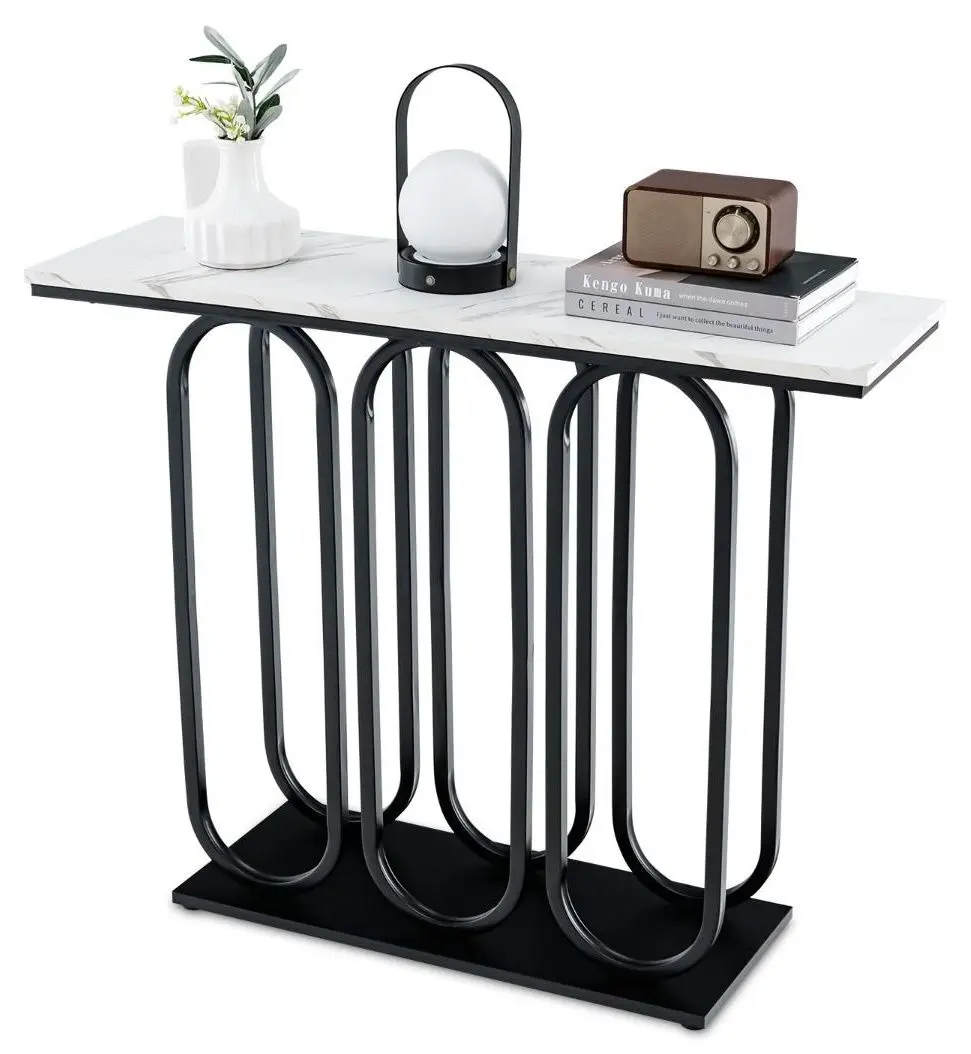 Консольный стол Costway JV11235BK (Black/White)