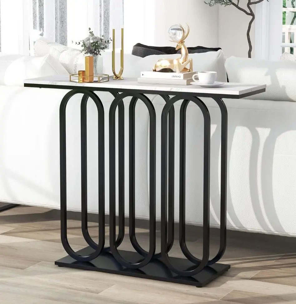 Консольный стол Costway JV11235BK (Black/White)